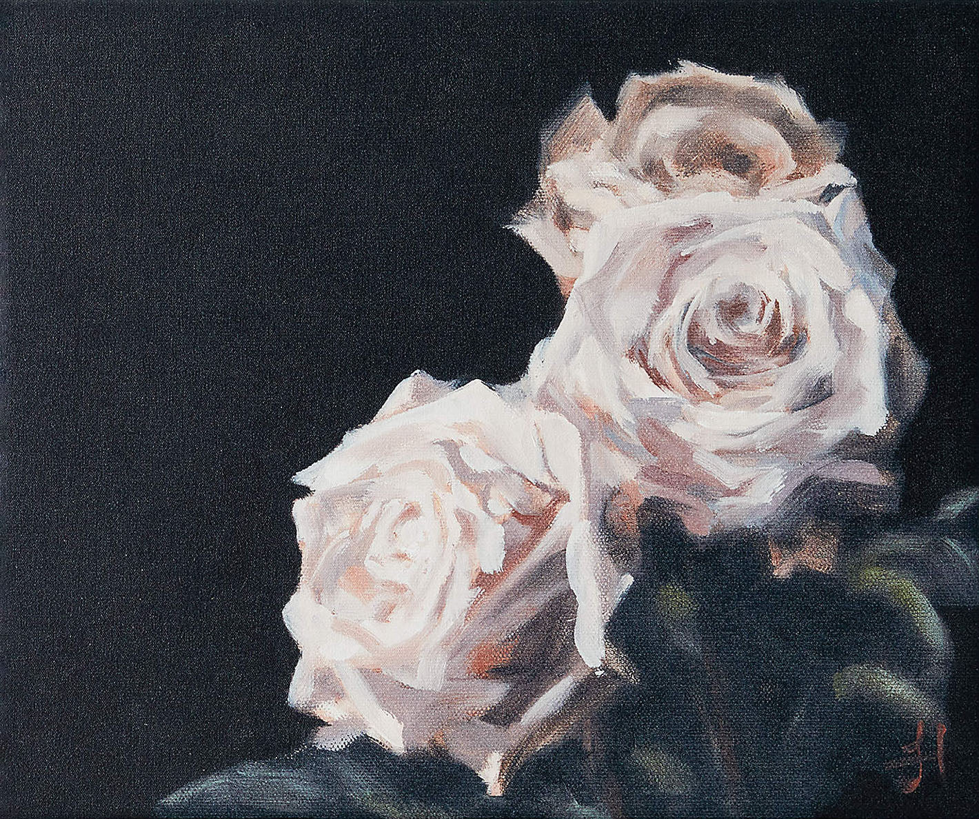 Rose Wall Art - Hand Painted Large Oil Painting #TC 141