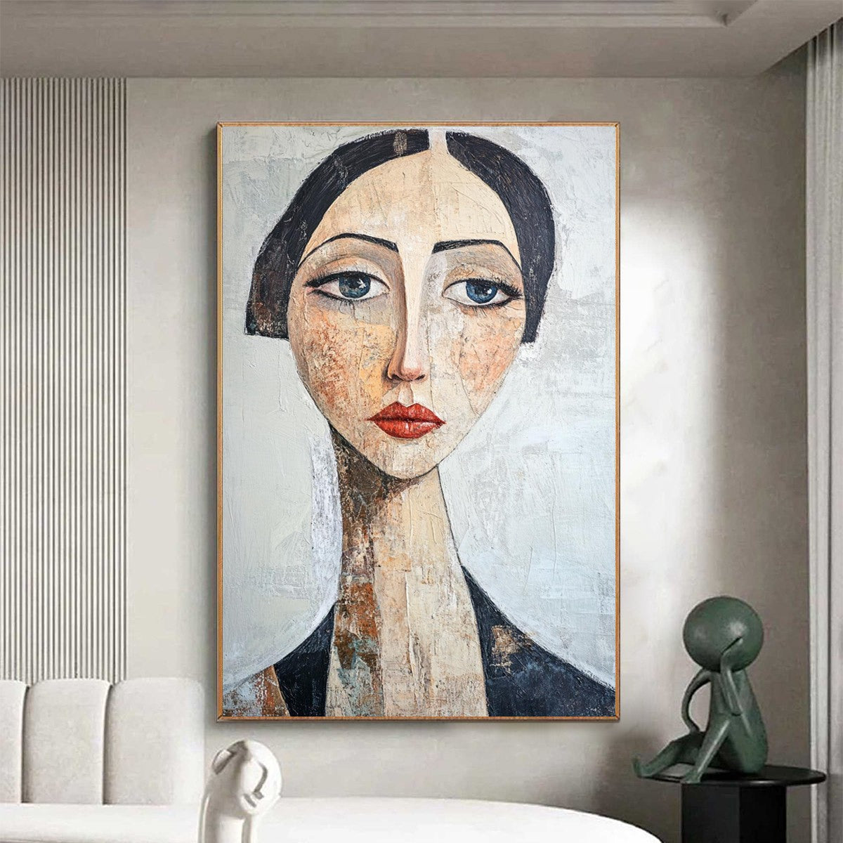 Textured Woman Portrait | Impasto Palette Knife Art