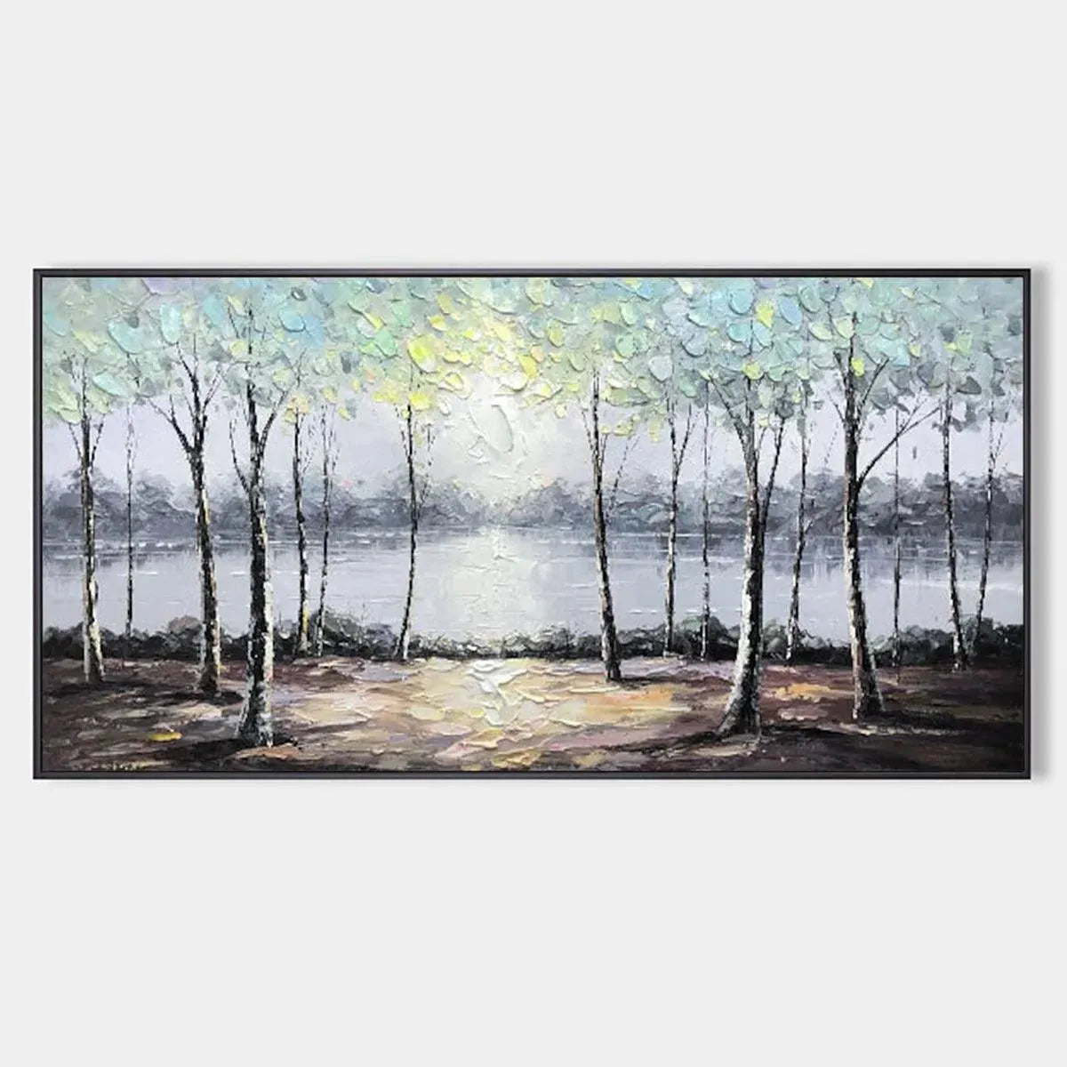 Textured 3D Tree Painting | Impasto Forest Wall Art #AA 140