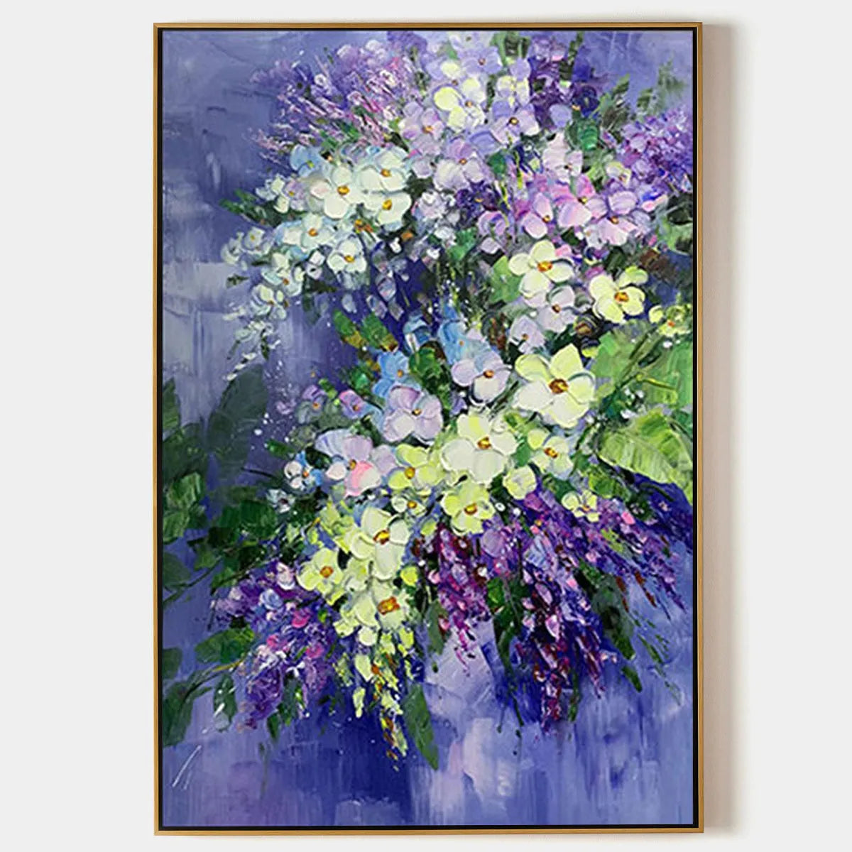 Abstract Lilac & Wisteria Painting | Purple Floral Art #AA 141