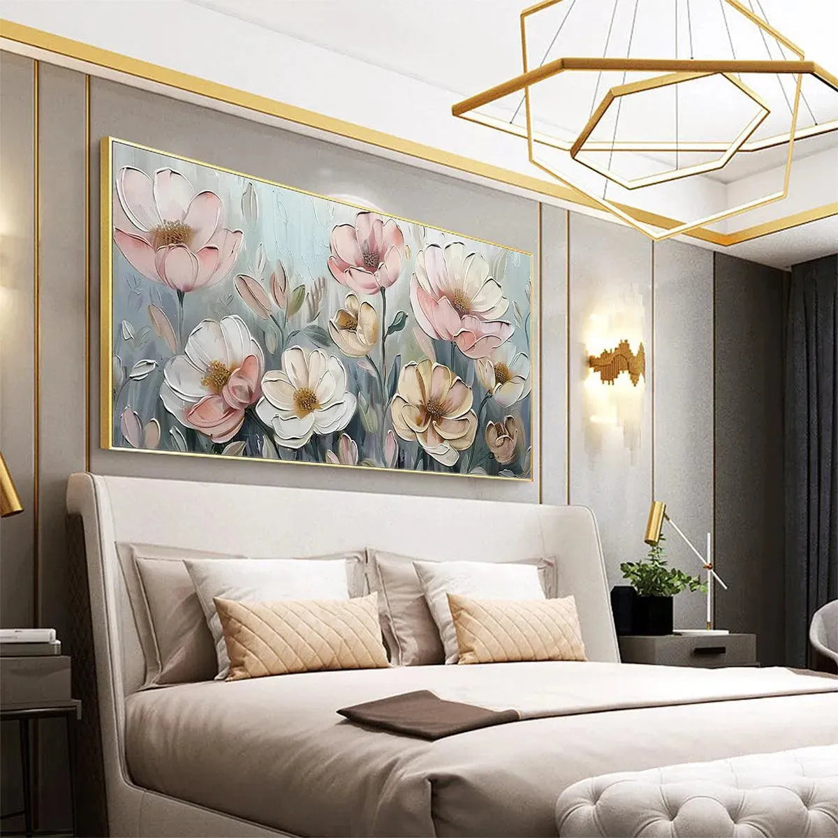 Abstract Cosmos Flower Painting | 3D Floral Wall Art #AA 143