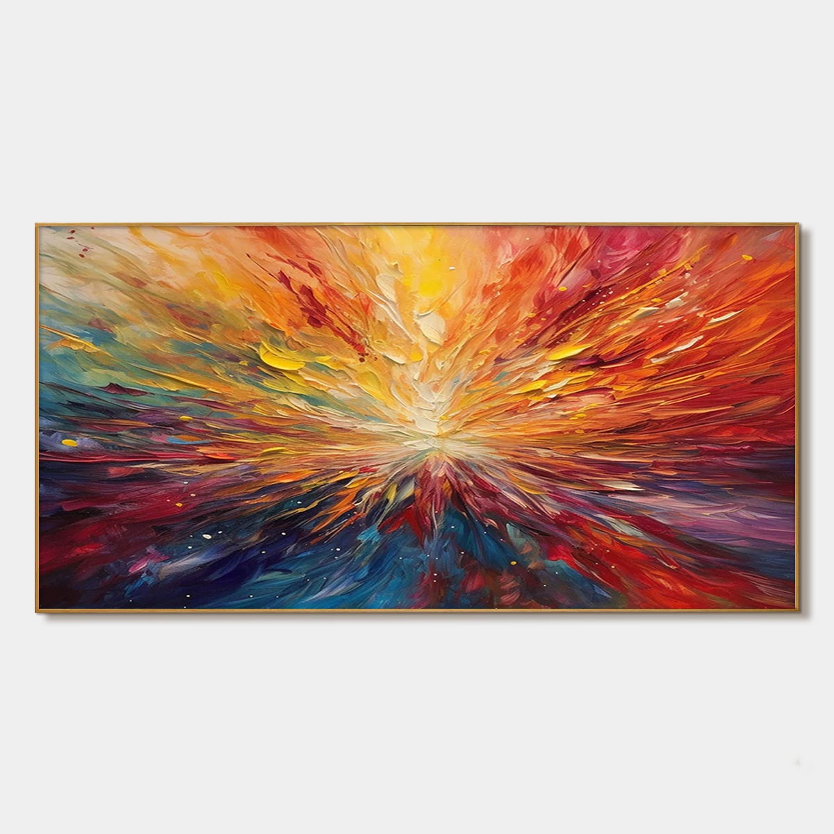 Modern Abstract Expressionist Art | Large Colorful Canvas #AA 145