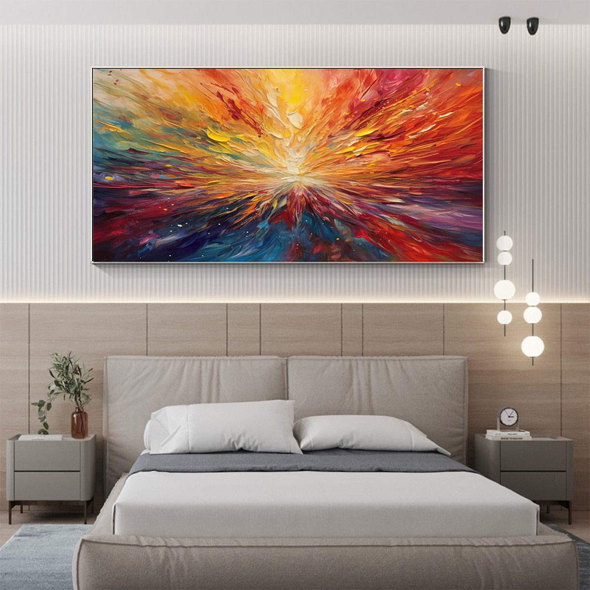Colorful Explosion Abstract Art | Vibrant Textured Painting