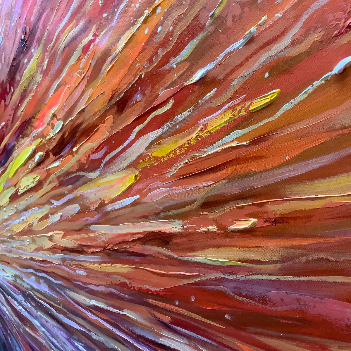 Modern Abstract Expressionist Art | Large Colorful Canvas #AA 145
