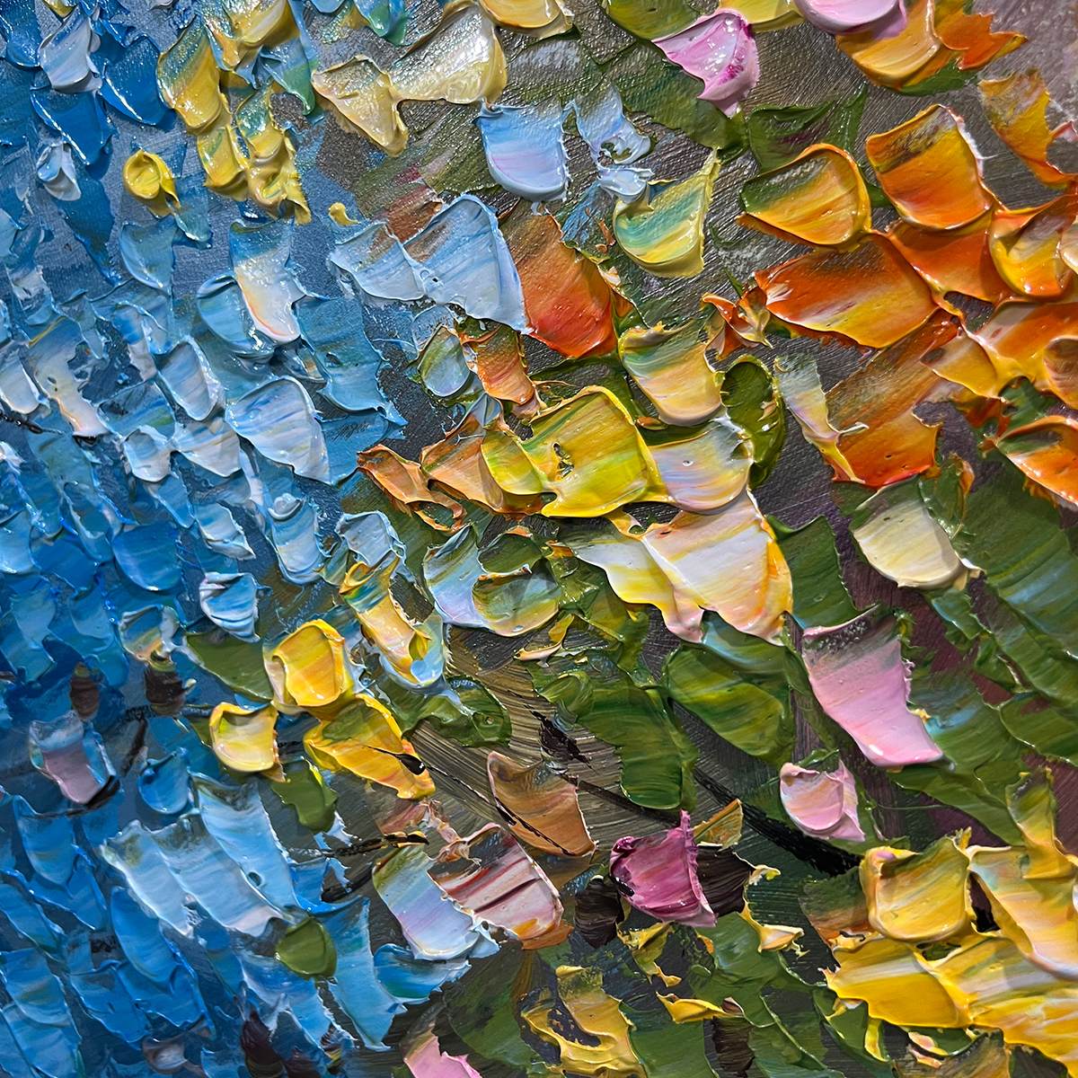 Colorful Tree of Life Canvas Wall Art | Vibrant Rainbow Tree Print #AA 395