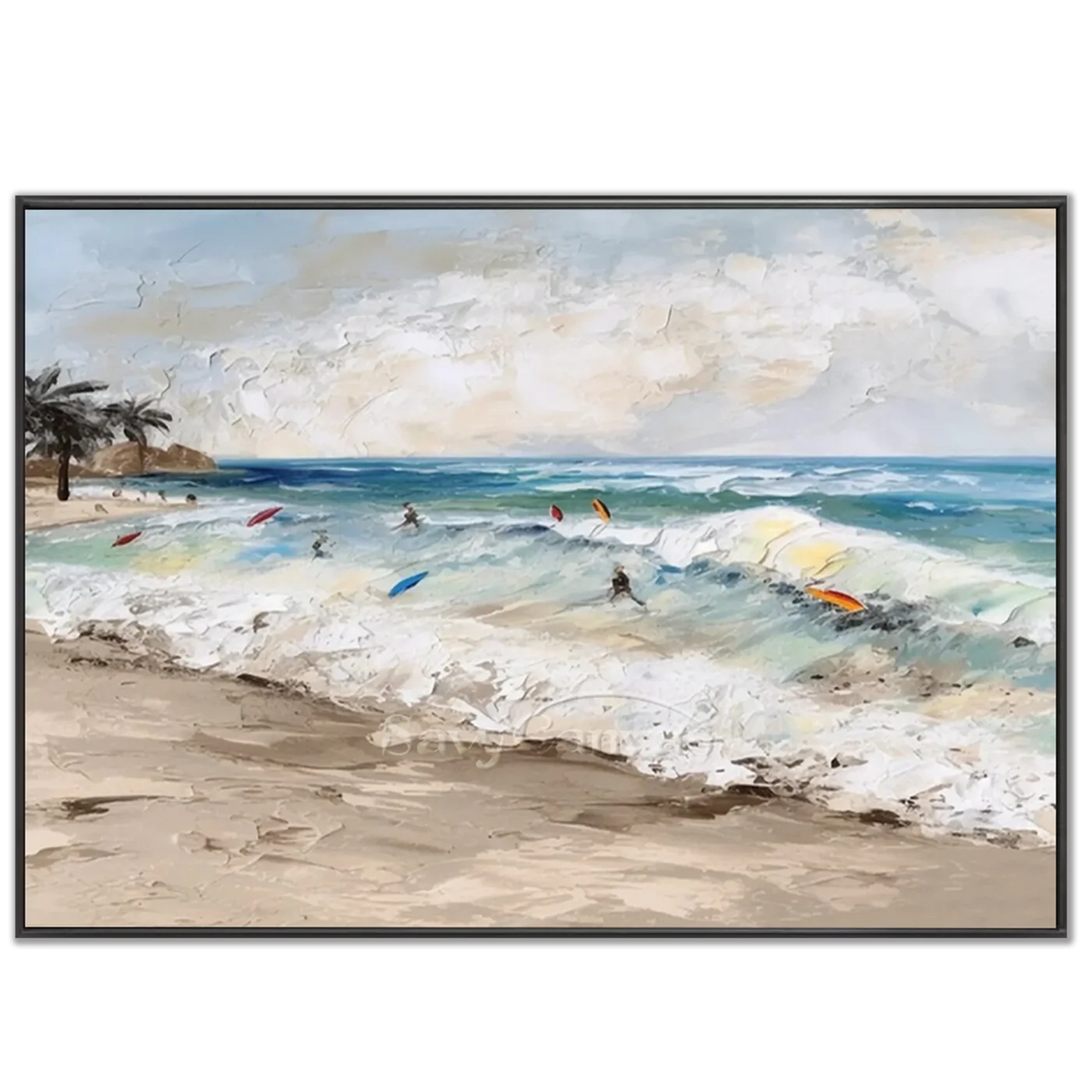 Seascape_and_Snowy_Peak_Painting_MM1-black-frame-02.webp