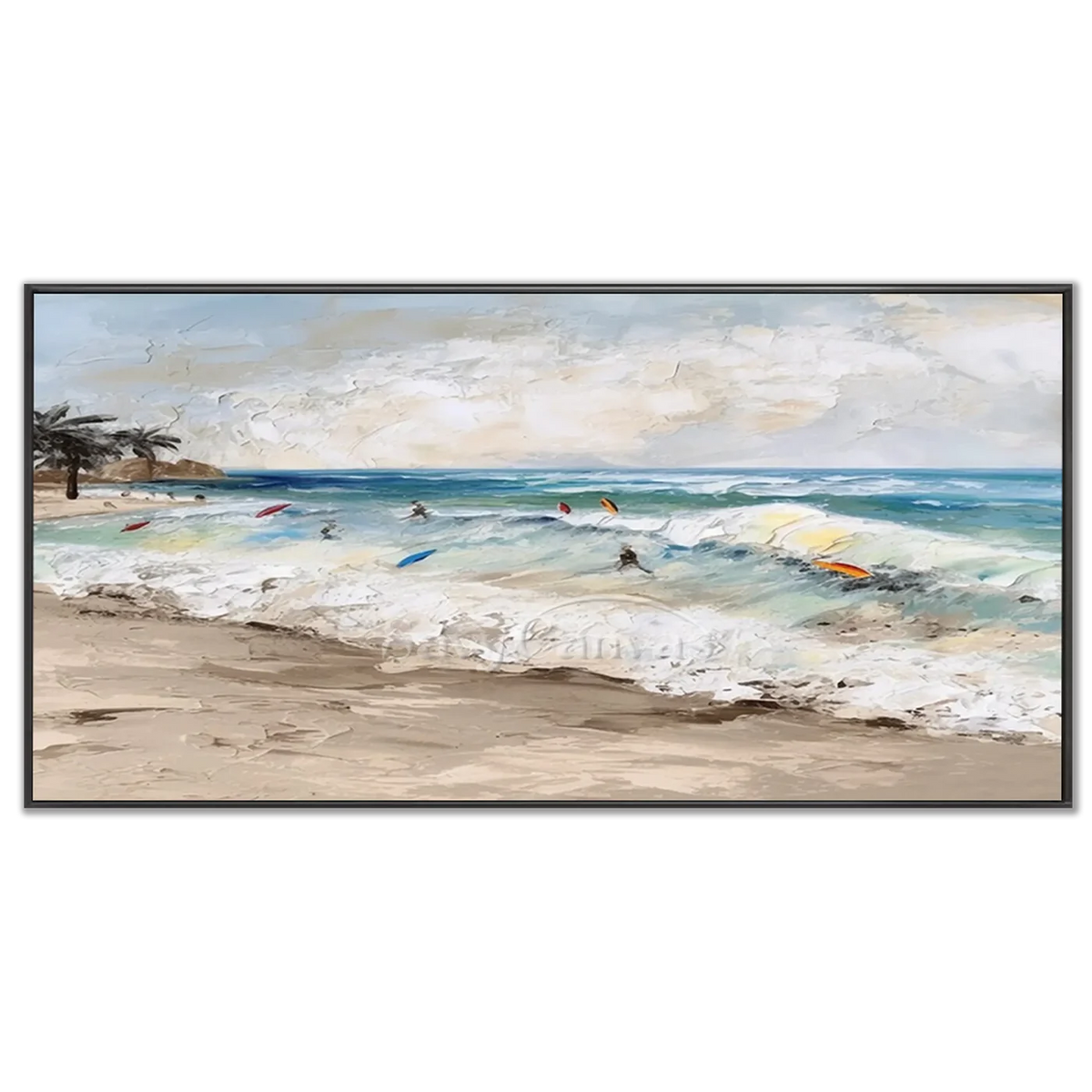 Seascape_and_Snowy_Peak_Painting_MM1-black-frame-03.webp