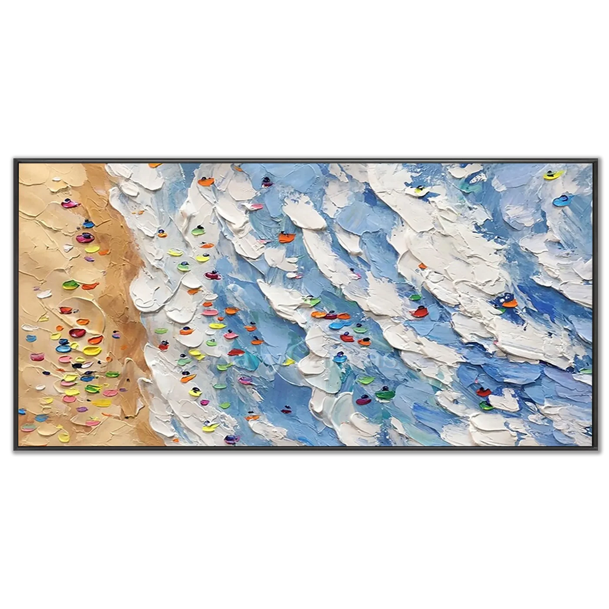 Seascape_and_Snowy_Peak_Painting_MM5-black-frame-03.webp
