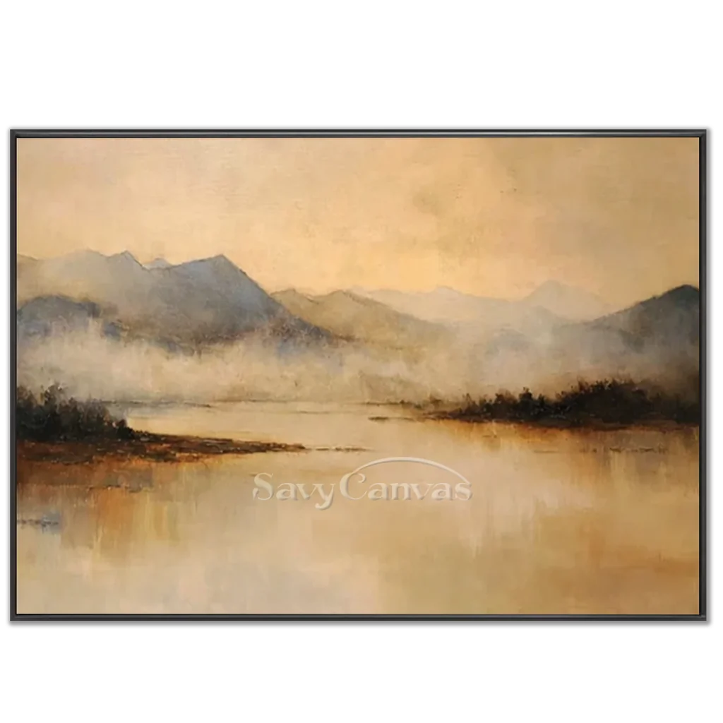 Serene-mountain-lake-wall-art-black-frame-02.webp