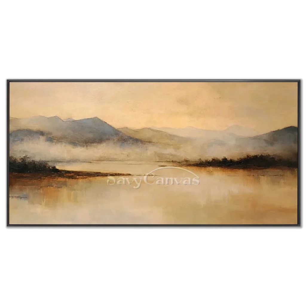 Serene-mountain-lake-wall-art-black-frame-03.webp