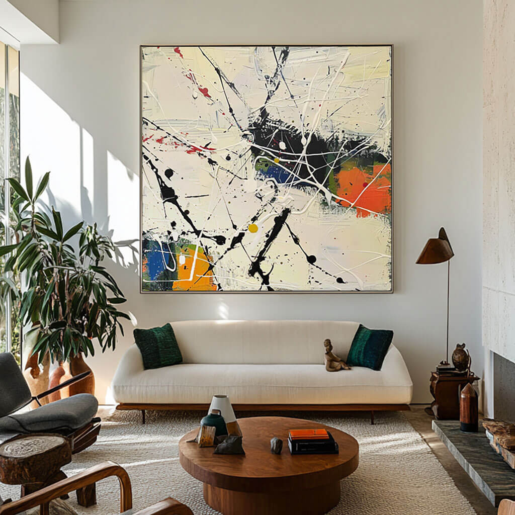 Creative Chaotic Line Art | Bold Abstract Canvas for Home #AA 352