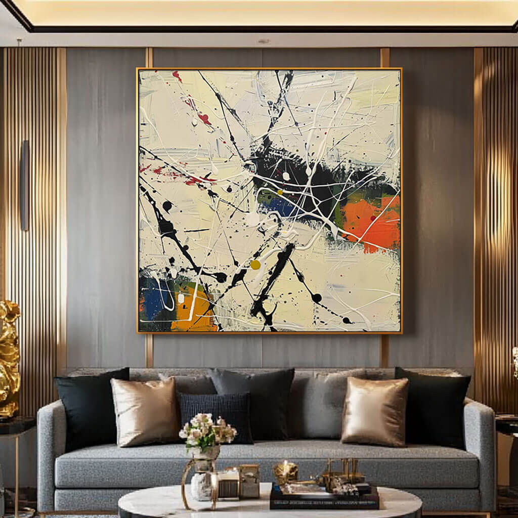 Creative Chaotic Line Art | Bold Abstract Canvas for Home #AA 352