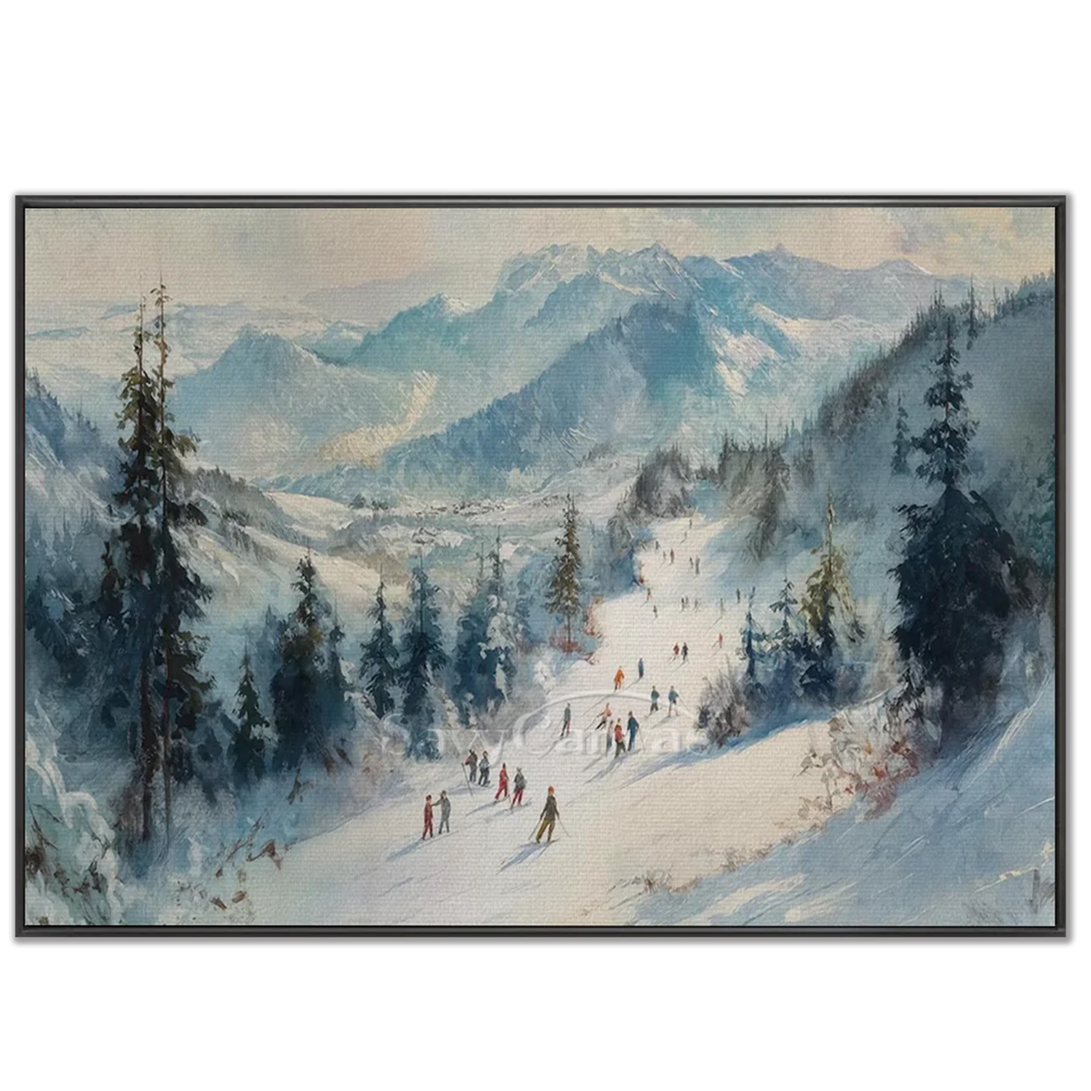 Skiing-Large-Wall-Art-black-frame-02.webp