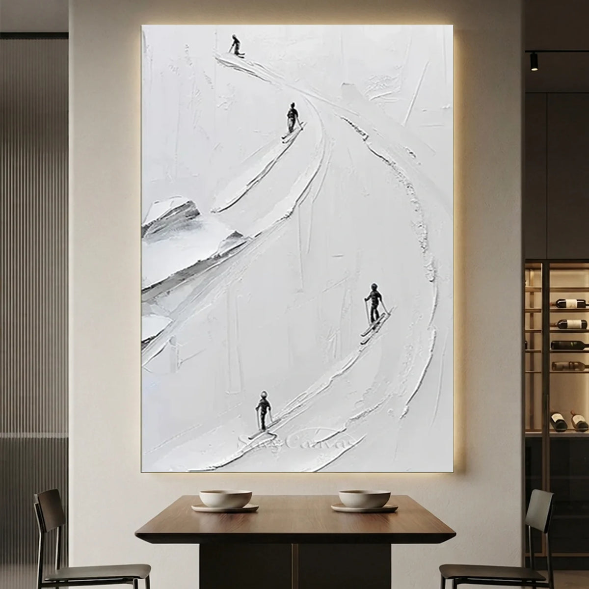 Skiing_Sports_Art_Textured_Painting_Canvas_MM11-for-elegant-restaurant-wall-decor-04.webp