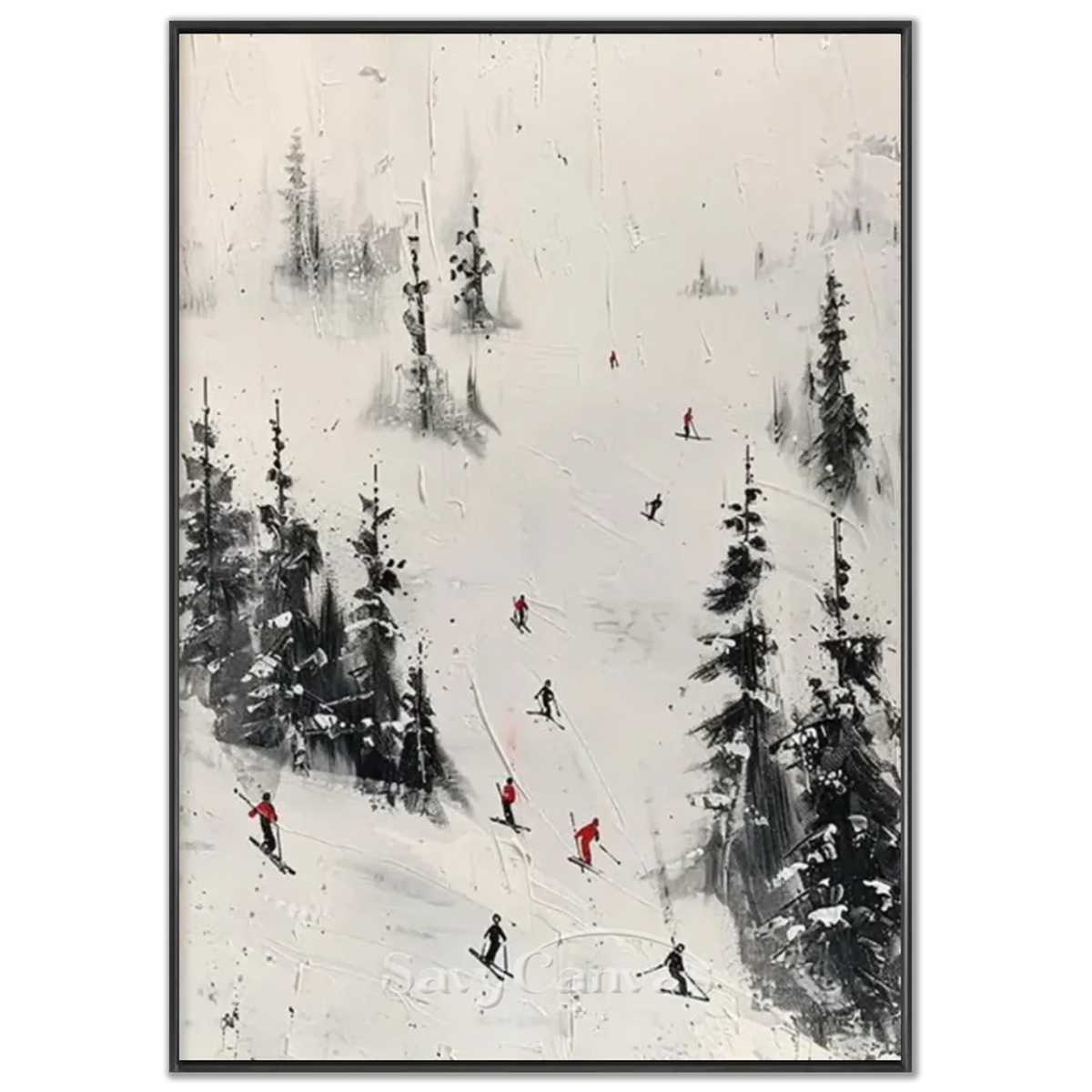 Skiing_Sports_Art_Textured_Painting_Canvas_MM15-black-frame-02.webp