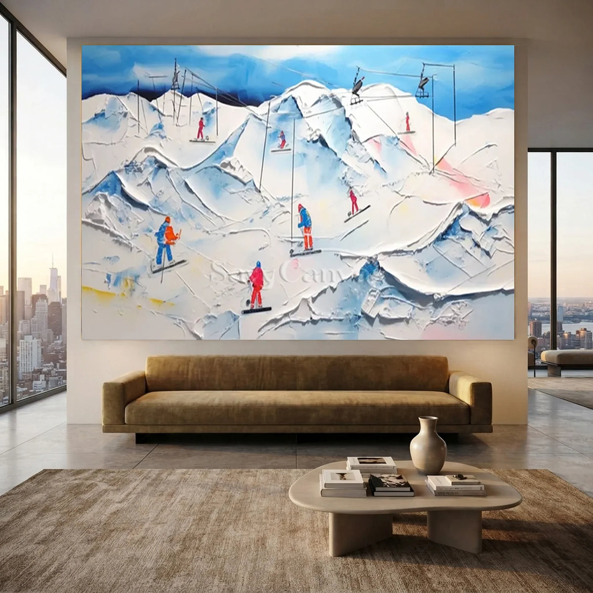 Skiing_Sports_Art_Textured_Painting_Canvas_MM16-for-Spacious-living-room-07.webp