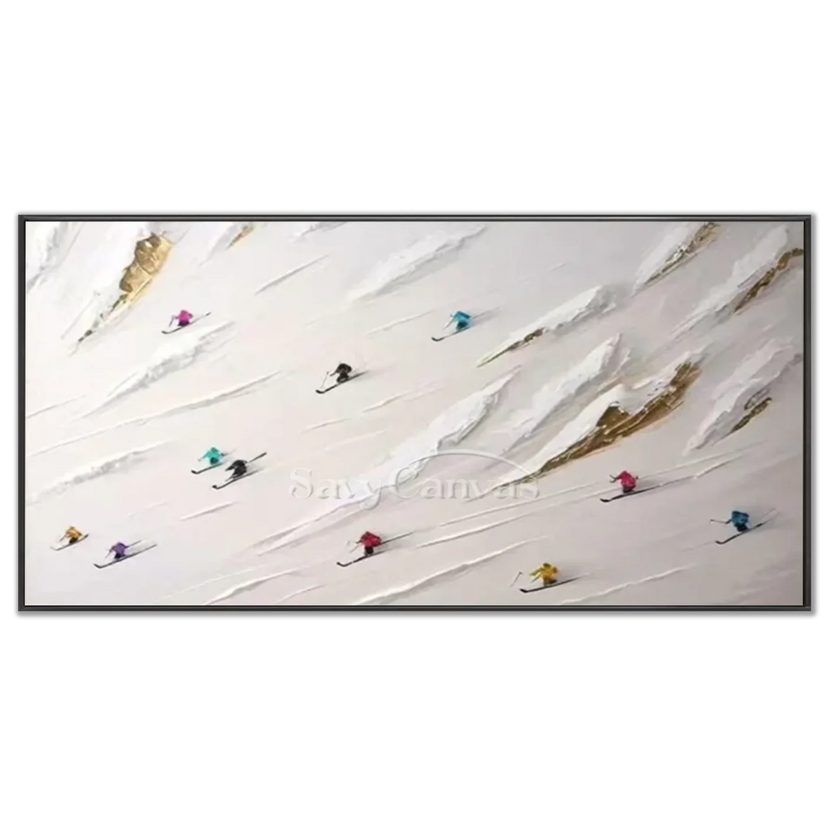 Skiing_Sports_Art_Textured_Painting_Canvas_MM18-black-frame-03.webp