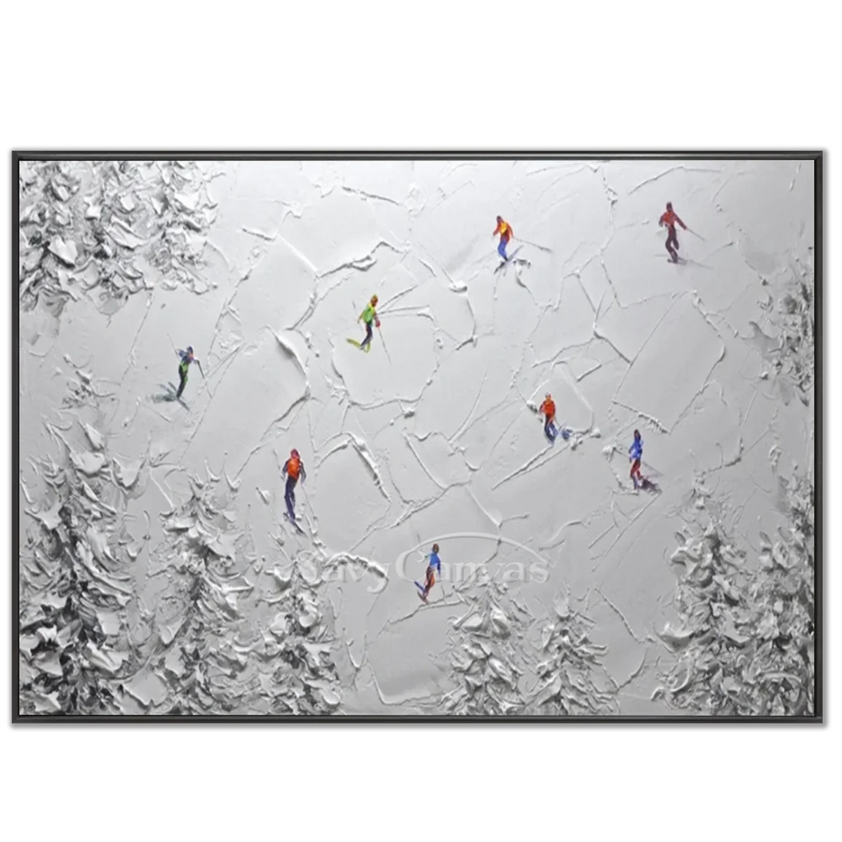 Skiing_Sports_Art_Textured_Painting_Canvas_MM21-black-frame-02.webp