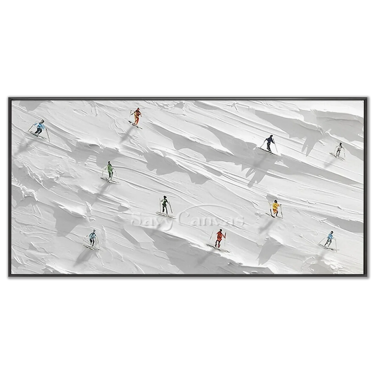 Skiing_Sports_Art_Textured_Painting_Canvas_MM3-black-frame-03.webp