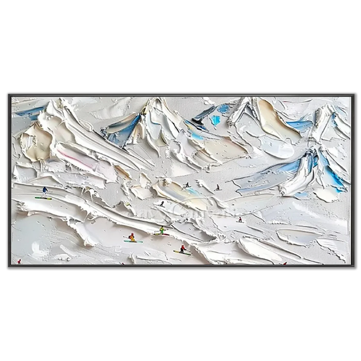 Skiing_Sports_Art_Textured_Painting_Canvas_MM35-black-frame-03.webp