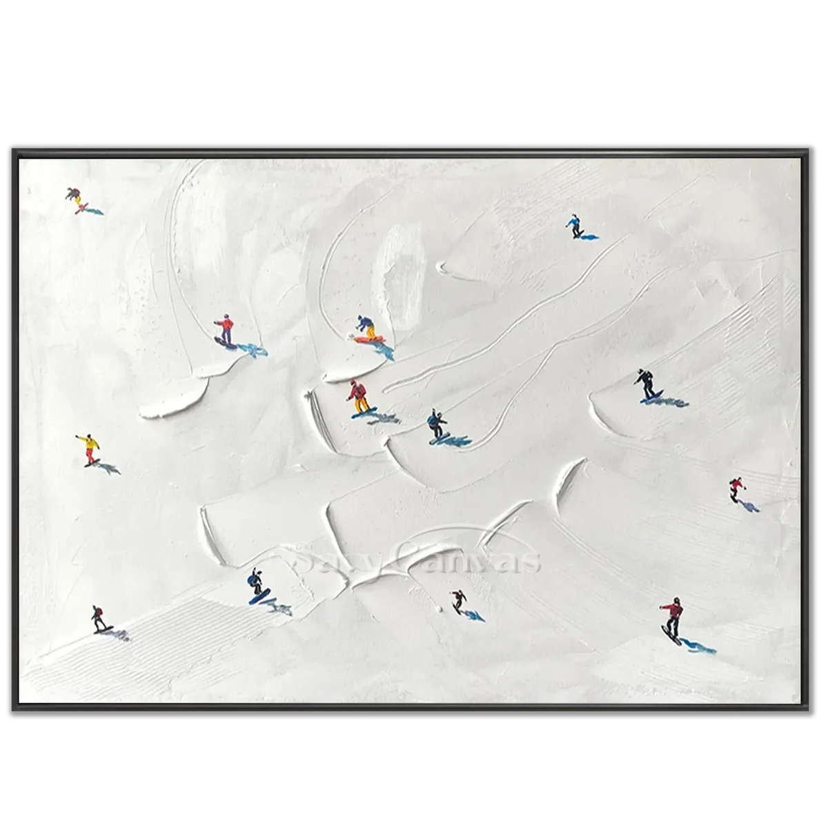 Skiing_Sports_Art_Textured_Painting_Canvas_MM8-black-frame-02.webp
