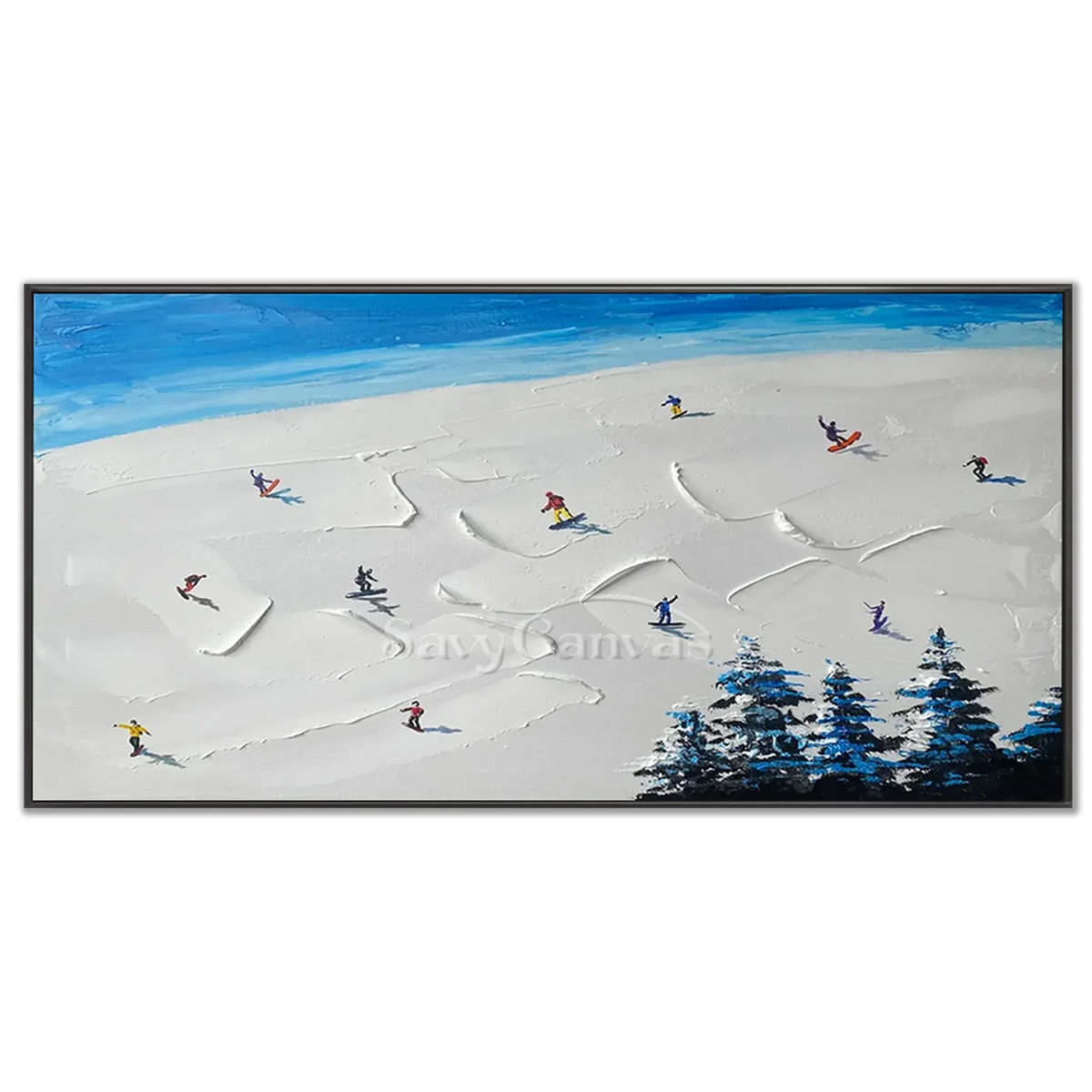 Skiing_Sports_Art_Textured_Painting_Canvas_MM9-black-frame-03.webp