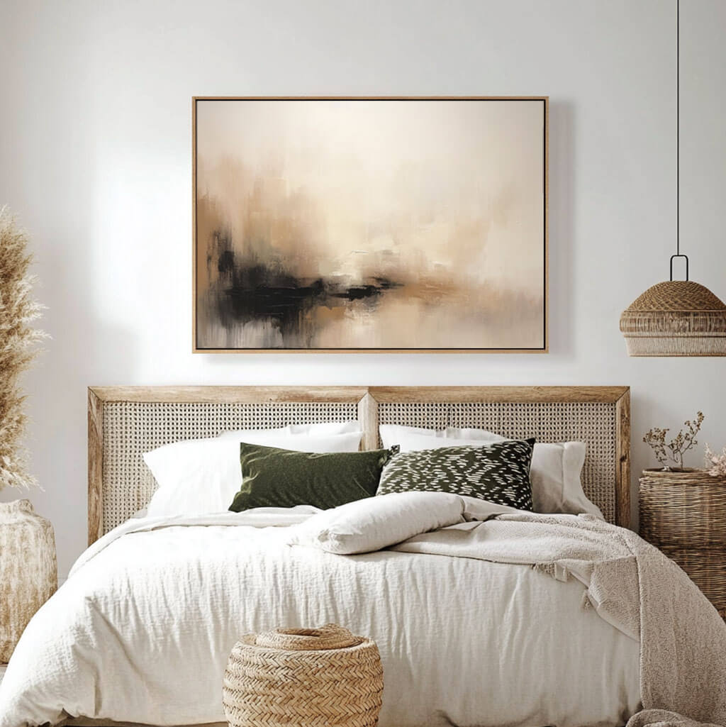 Japandi Style Wabi-sabi Wall Art | Minimalist Earth Tone Canvas #AA 36