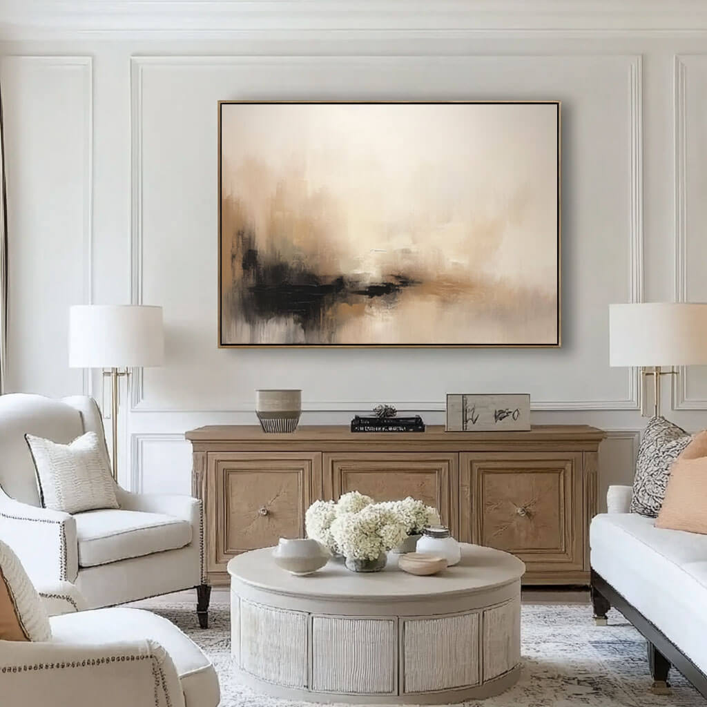 Japandi Style Wabi-sabi Wall Art | Minimalist Earth Tone Canvas #AA 36