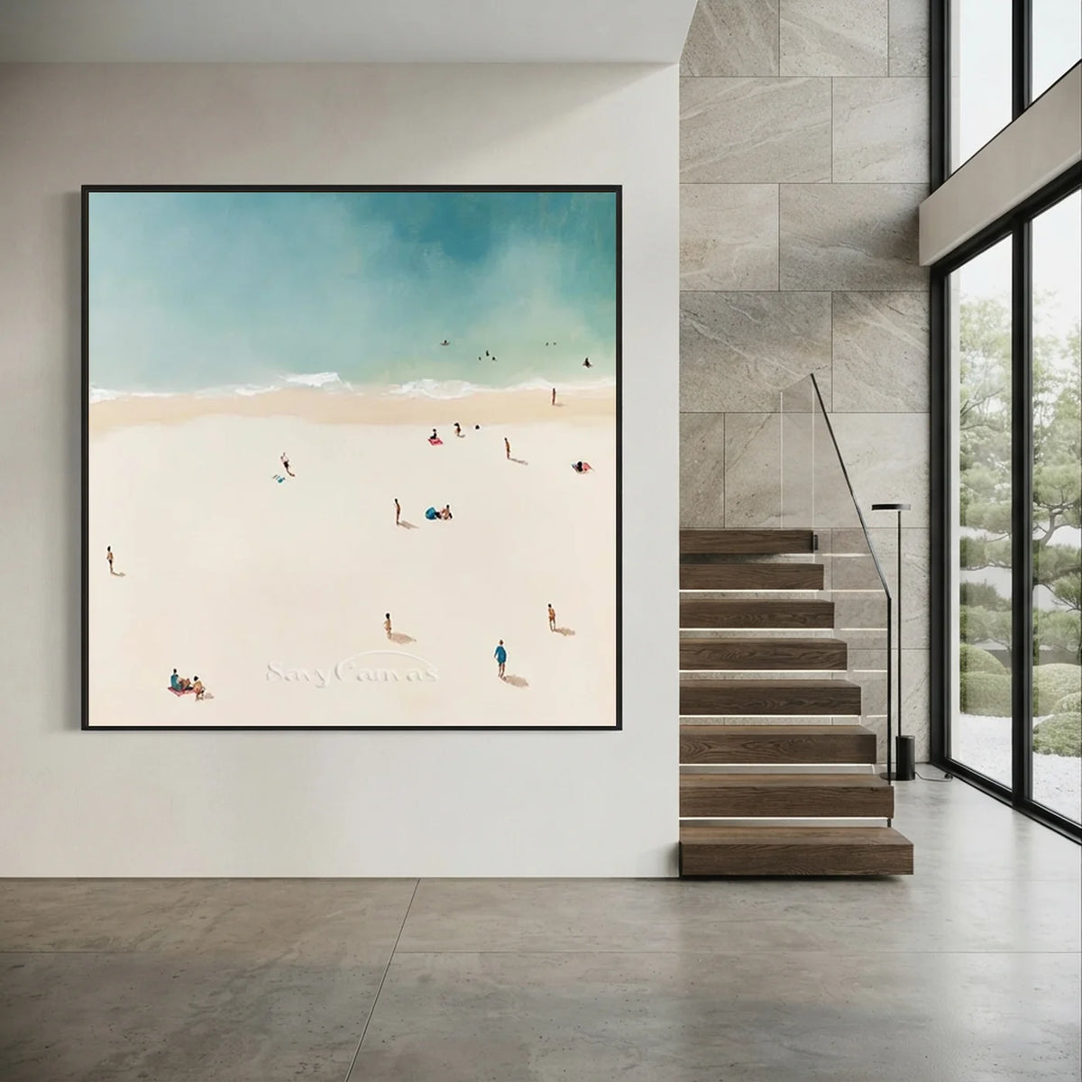 Sports_Art_Texture_Painting_Canvas-for-large-Staircase-wall-07.webp