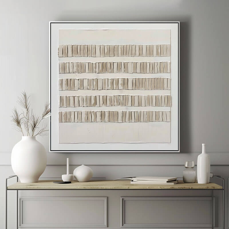 Abstract Folded Paper Art | Minimalist 3D Painting