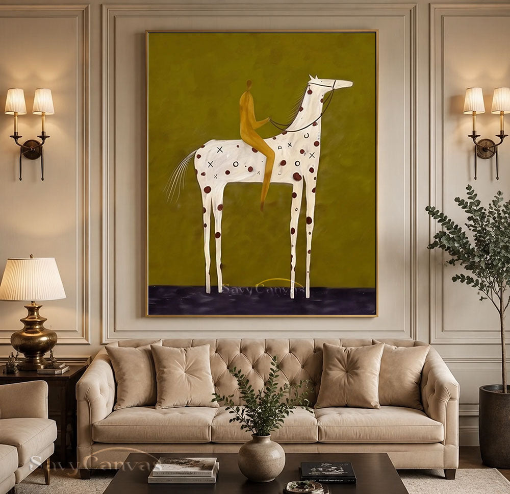Large Equestrian Rider Wall Art #SS 223