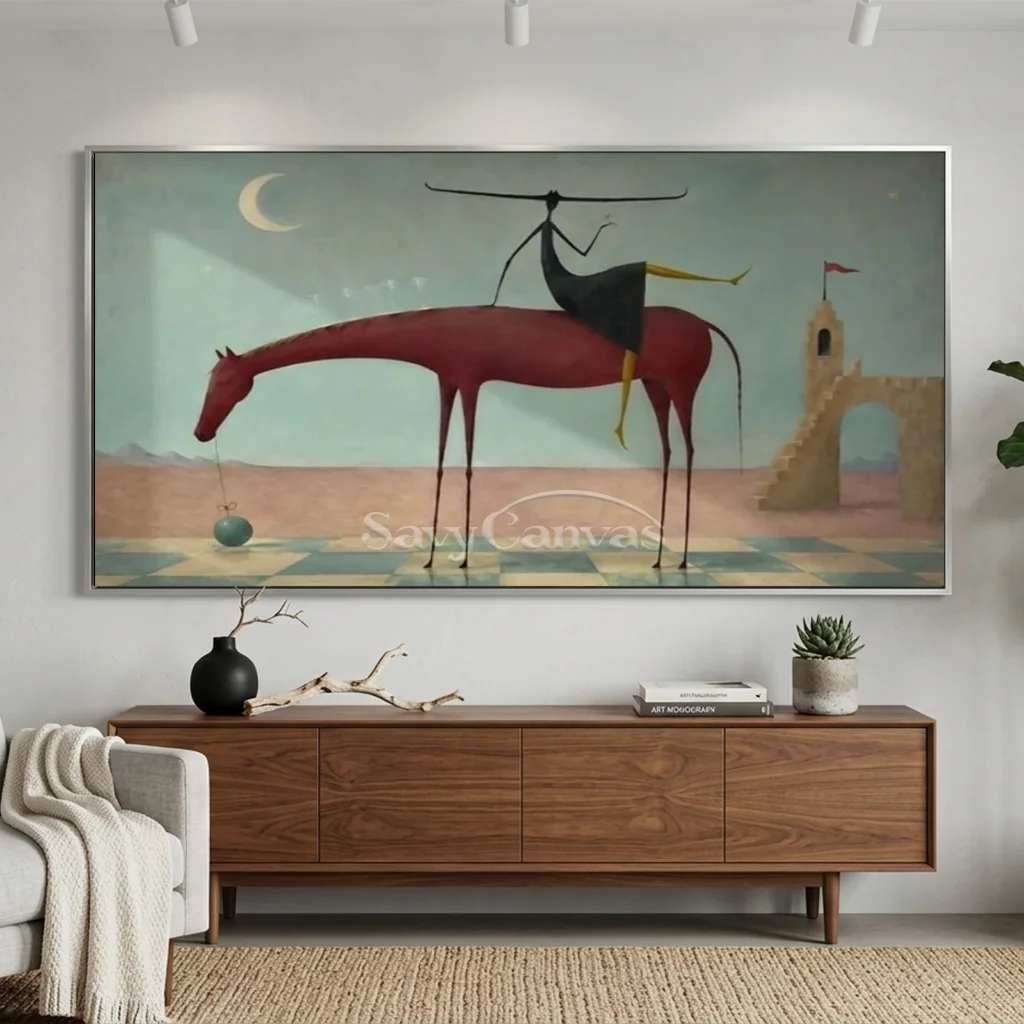 Handmade Surrealist Dreamscape Horse Oil Painting #SS 359