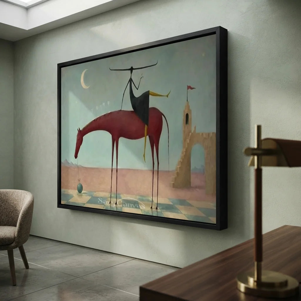 Handmade Surrealist Dreamscape Horse Oil Painting #SS 359