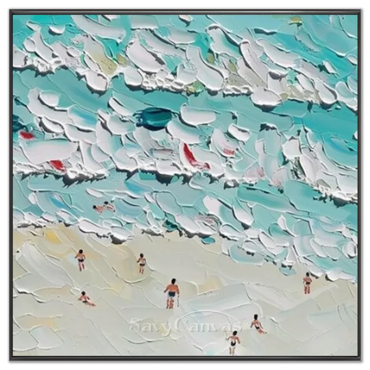 Swimming_Sports_Art_Texture_Painting_Canvas-black-frame-02.webp
