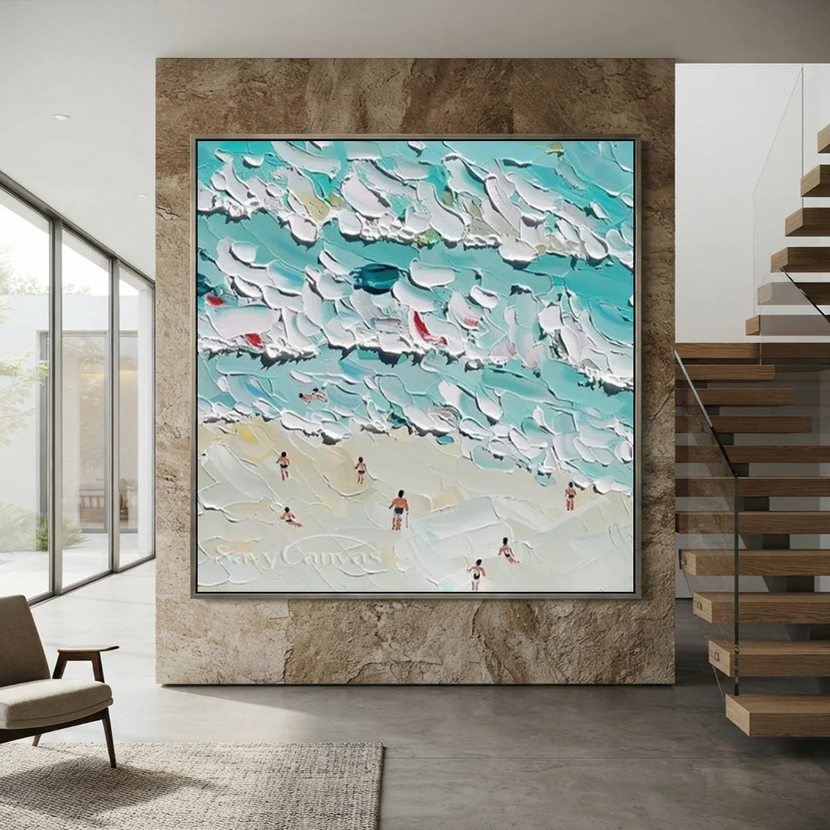 Swimming_Sports_Art_Texture_Painting_Canvas-for-Modern-Staircase-decor-09.webp