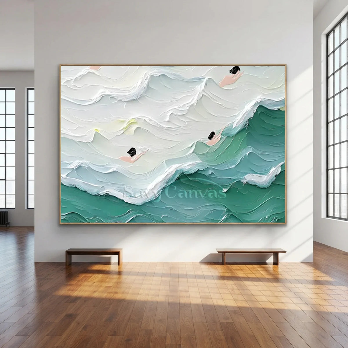Swimming_Sports_Texture_Canvas_Painting-for-large-living-room-01.webp