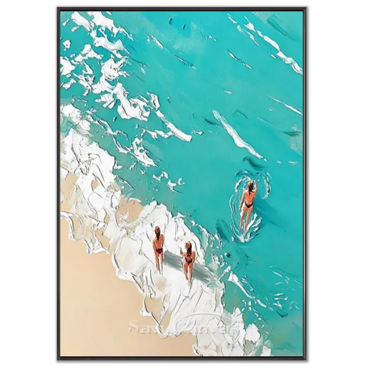 Swimming_Sports_Texture_Canvas_Painting_MM1-black-frame-02.webp