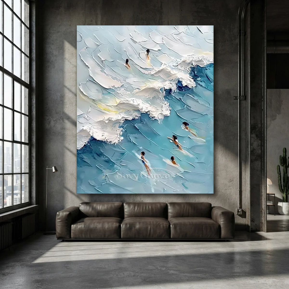 Swimming_Sports_Textured_Canvas_Painting-for-industrial-style-deocr-04.webp
