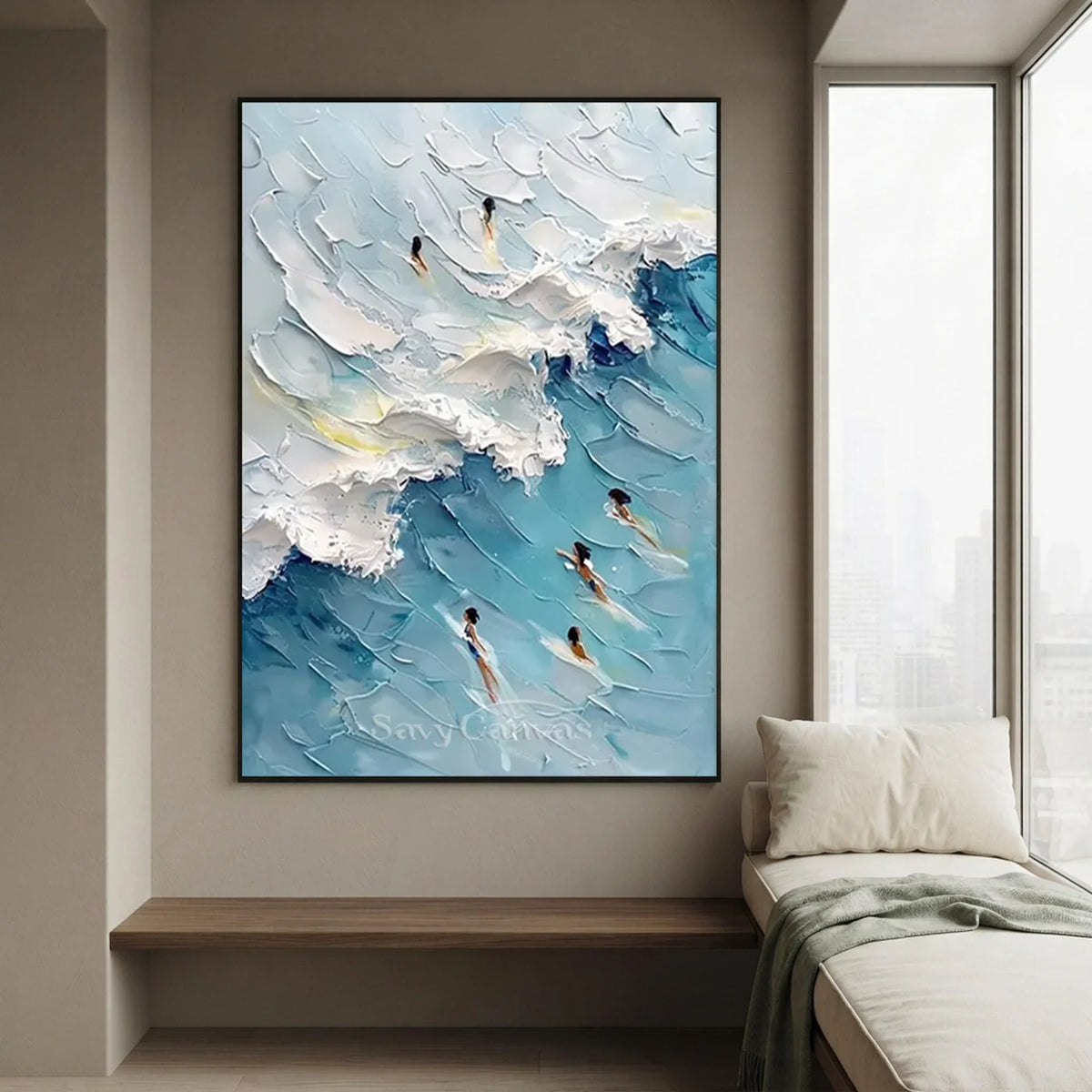 Swimming_Sports_Textured_Canvas_Painting-for-wall-by-the-window-01.webp