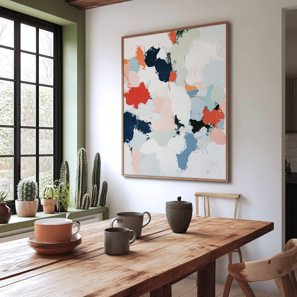 Colorful Abstract Canvas Wall Art | Vibrant Multi-Color Print #AA 384