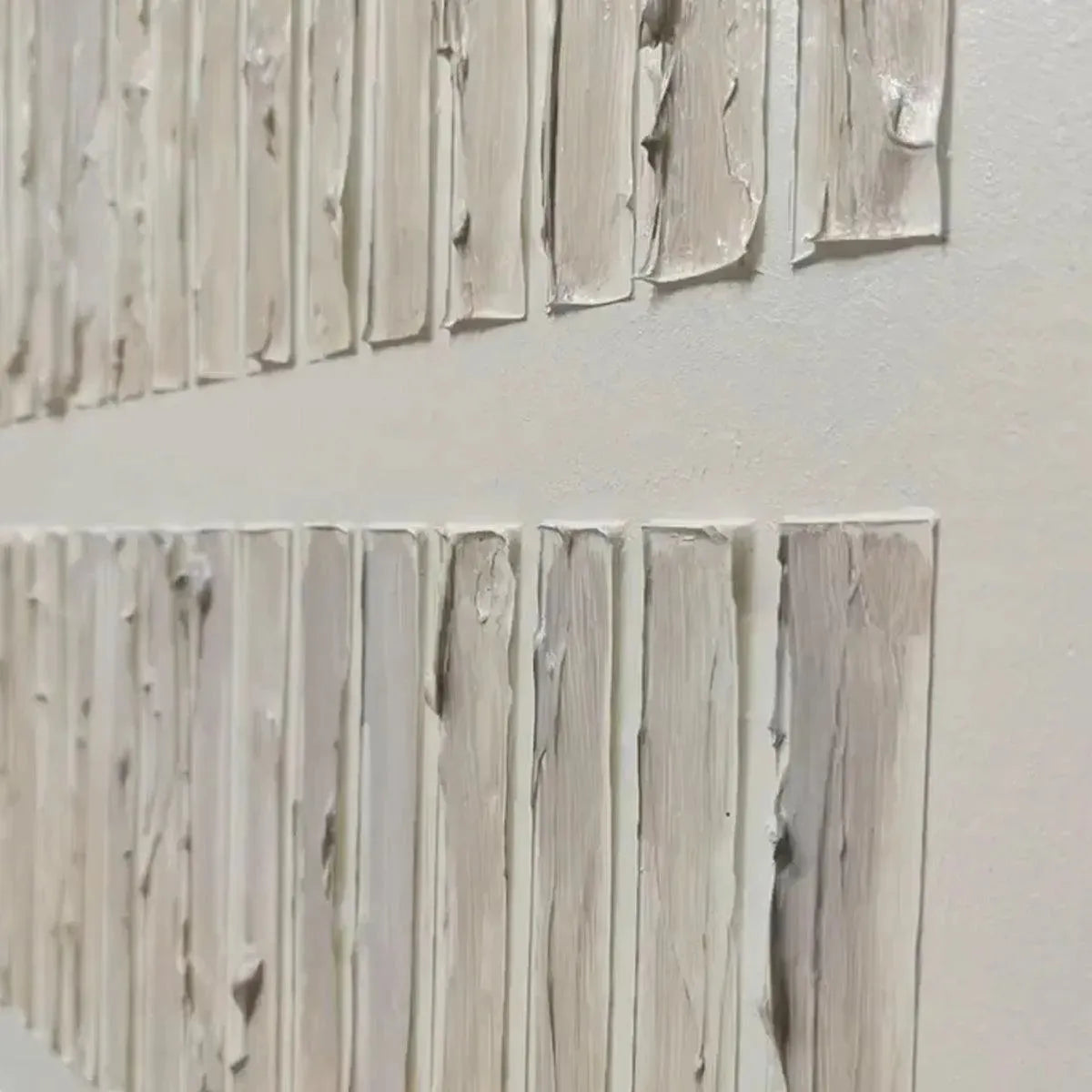 3D Textured Linear Painting | Minimalist Plaster Art #AA 276