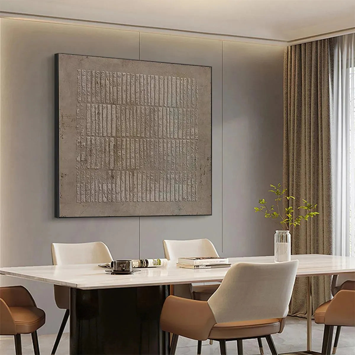 Handmade 3D Textured Abstract | Neutral Earth Tone Art #AA 277