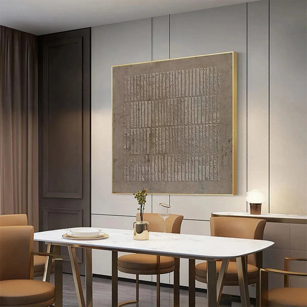 Handmade 3D Textured Abstract | Neutral Earth Tone Art #AA 277