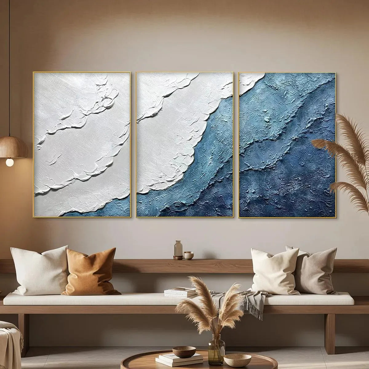  3D Relief Texture Canvas Set | Heavy Impasto Abstract Art