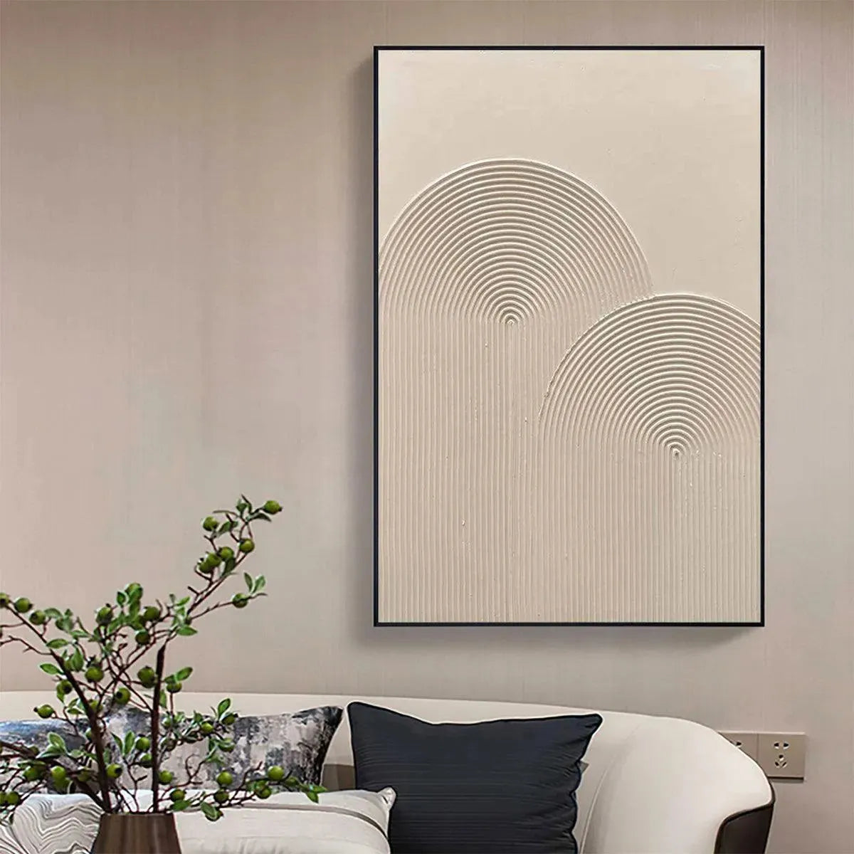 Abstract Zen Garden Art | Minimalist Arch Painting