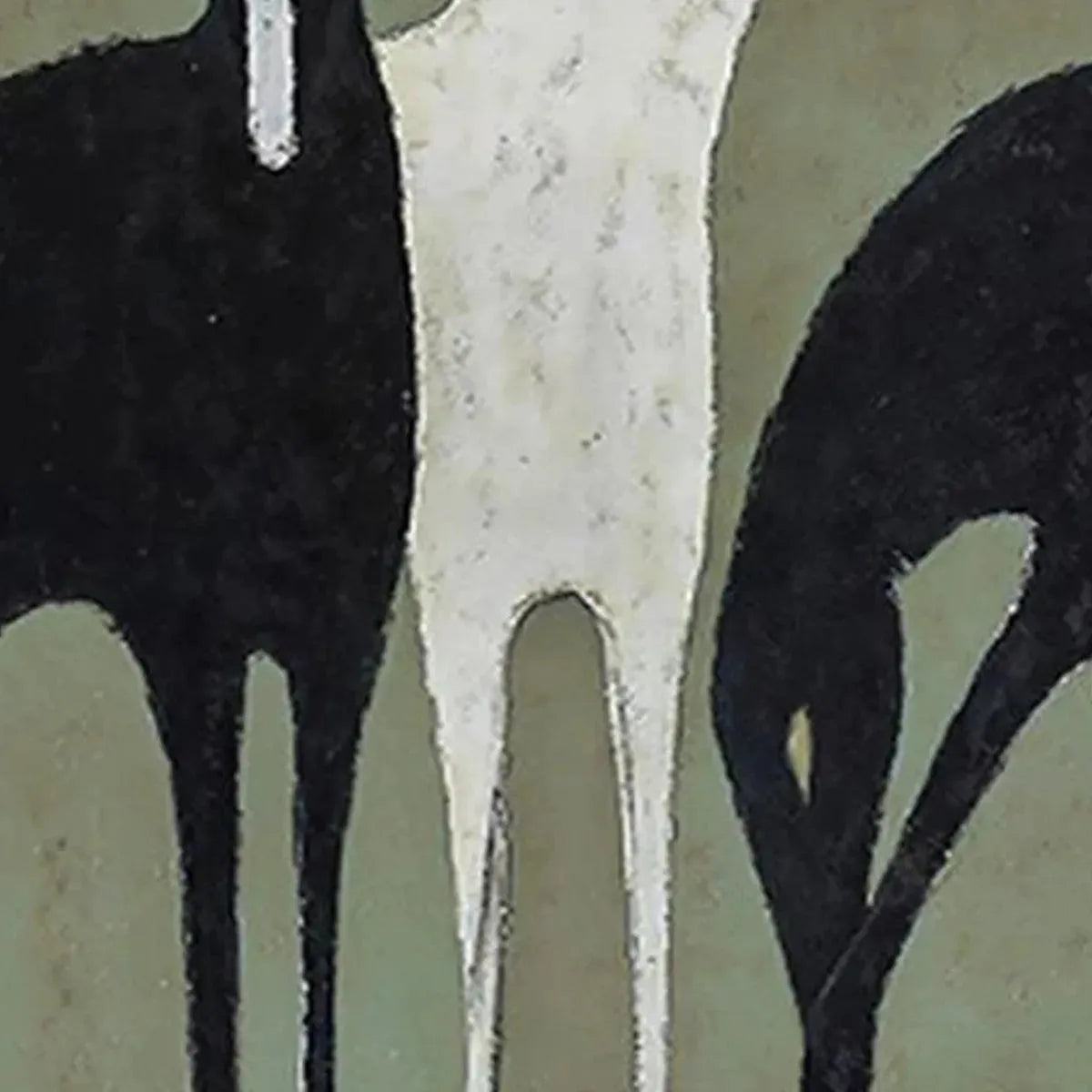 Modern Three Horses Painting | Large Stylized Equine Wall Art #ZZ 242