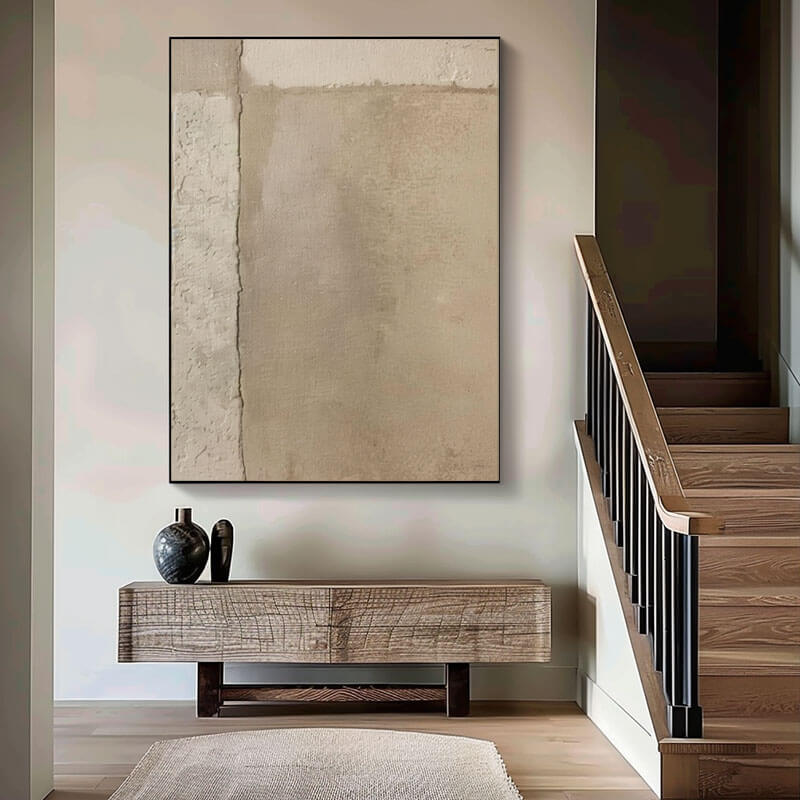  Japandi Style Textured Wall Art | Wabi-sabi Beige Decor