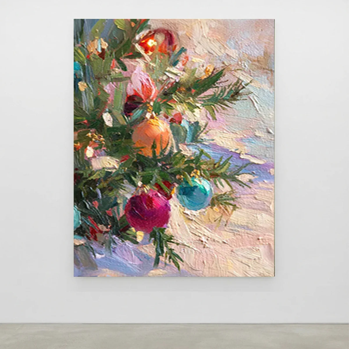 Textured-Christmas-Ornament-Oil-Painting-for-minimalist-gallery-decor-04.webp
