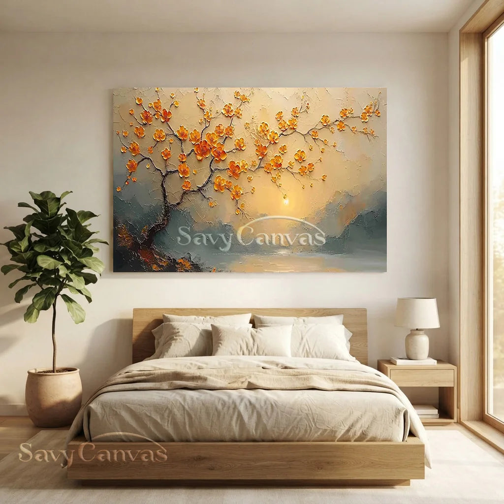 3D Blossom Tree Painting - Textured Floral Landscape #TC 006