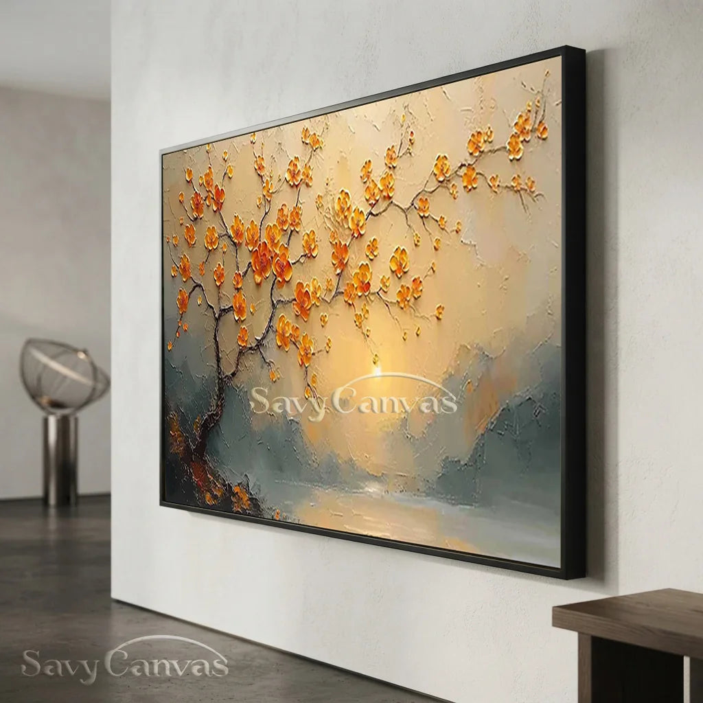 3D Blossom Tree Painting - Textured Floral Landscape #TC 006